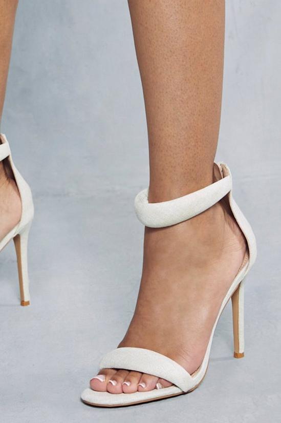 Heels | Linen Padded Barely There Heels | MissPap