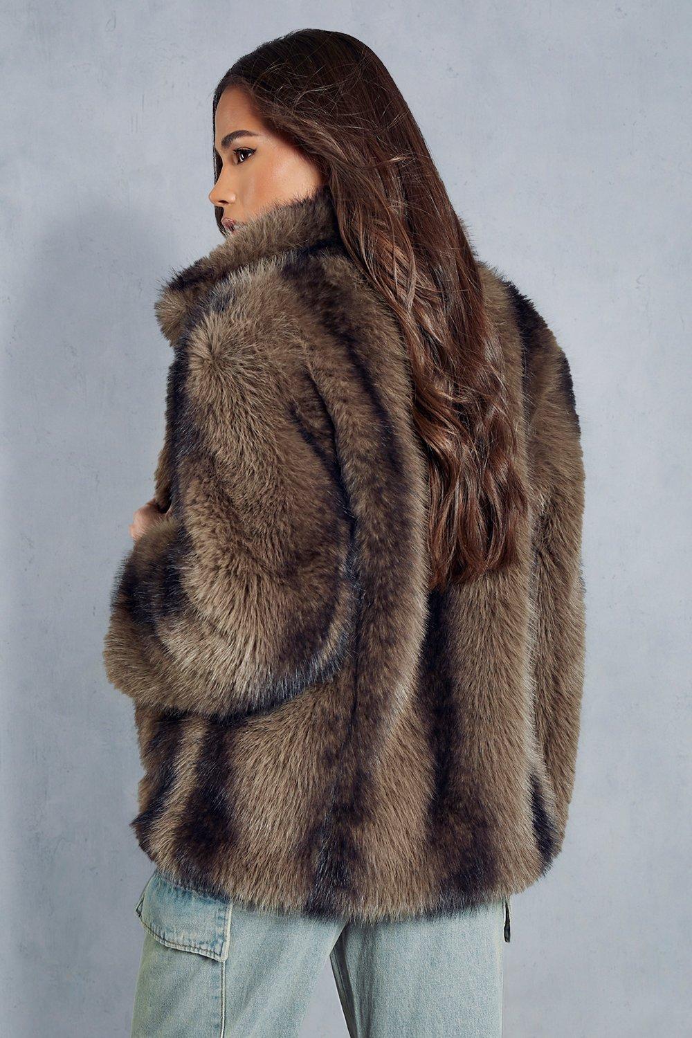 Premium Collared Faux Fur Coat