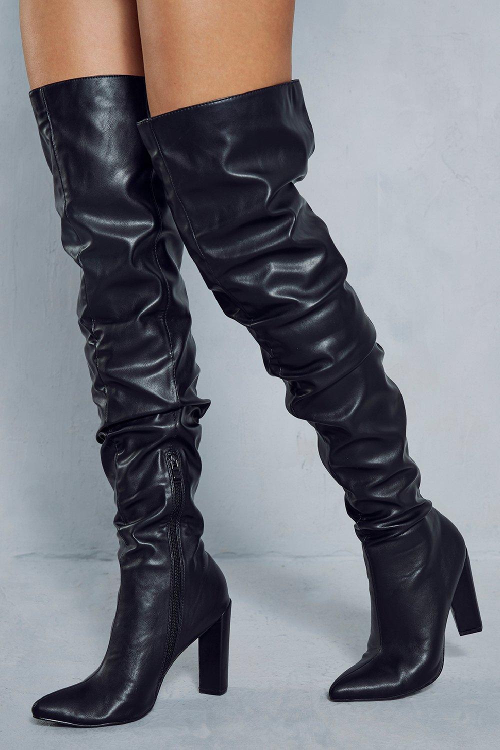 Over the knee scrunch on sale boots