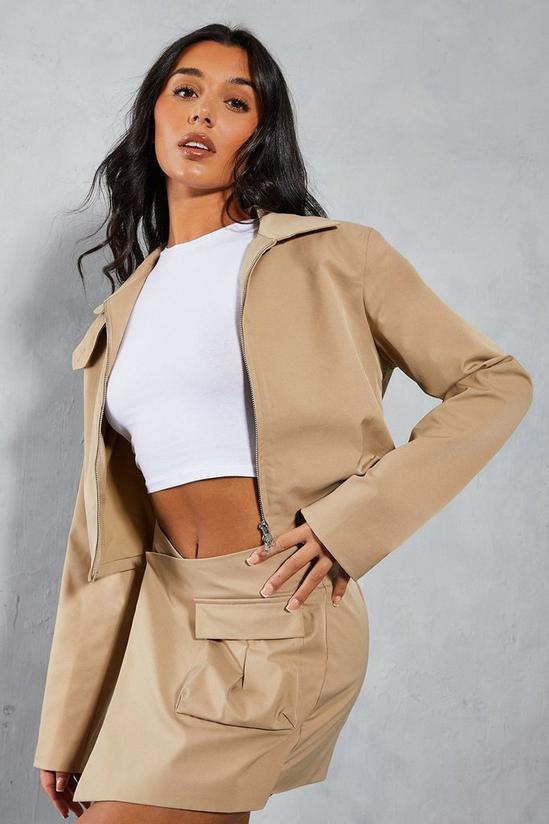 Jackets & Coats | Structured Shoulder Woven Jacket | MissPap