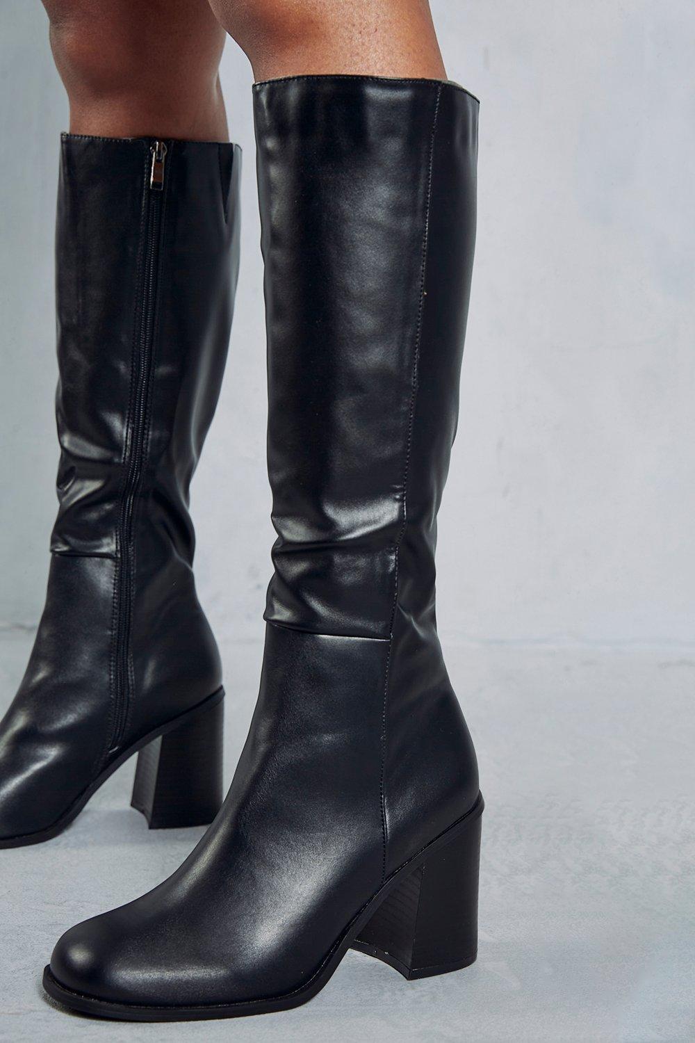 Black square hot sale boots