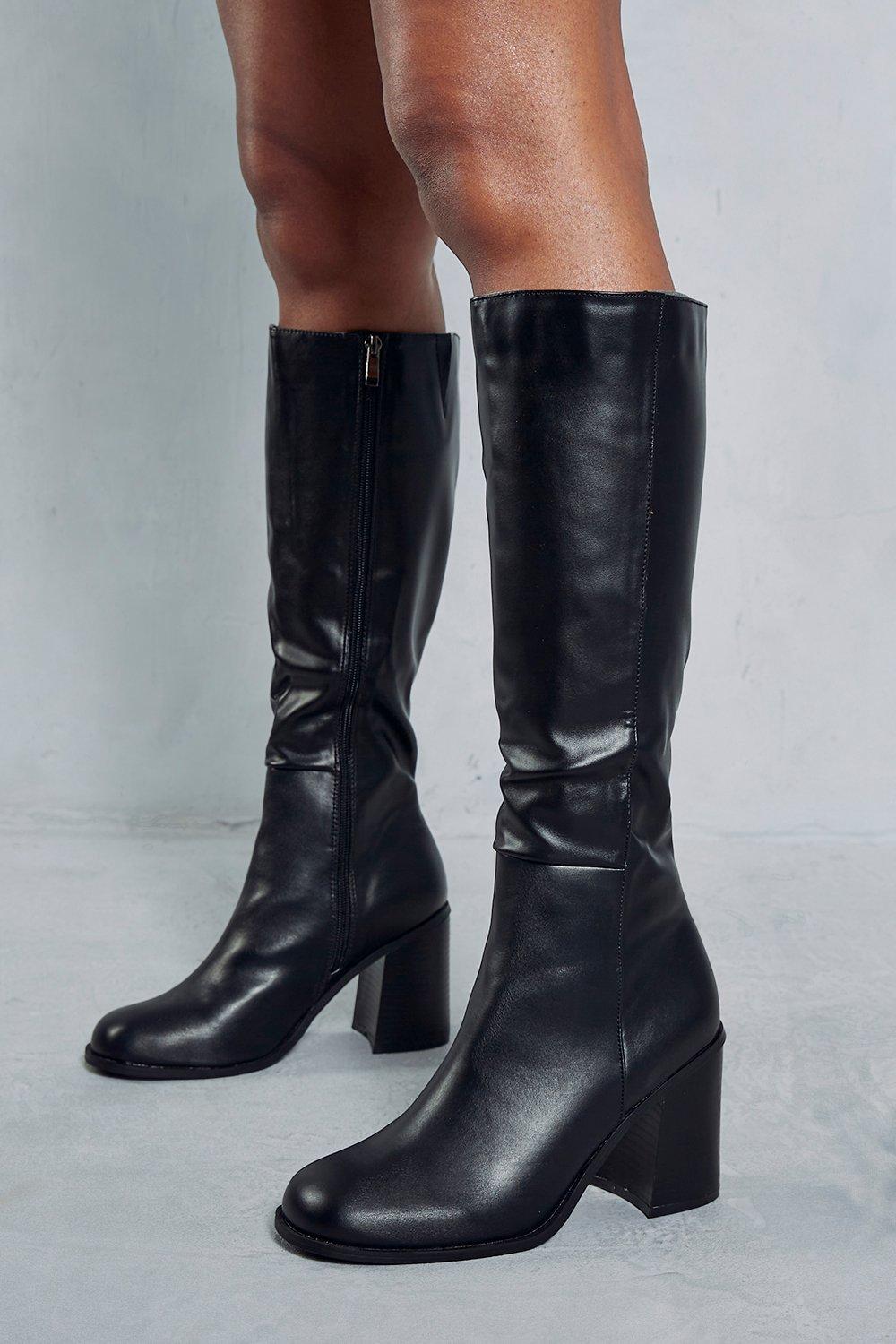 Square toe outlet knee boots