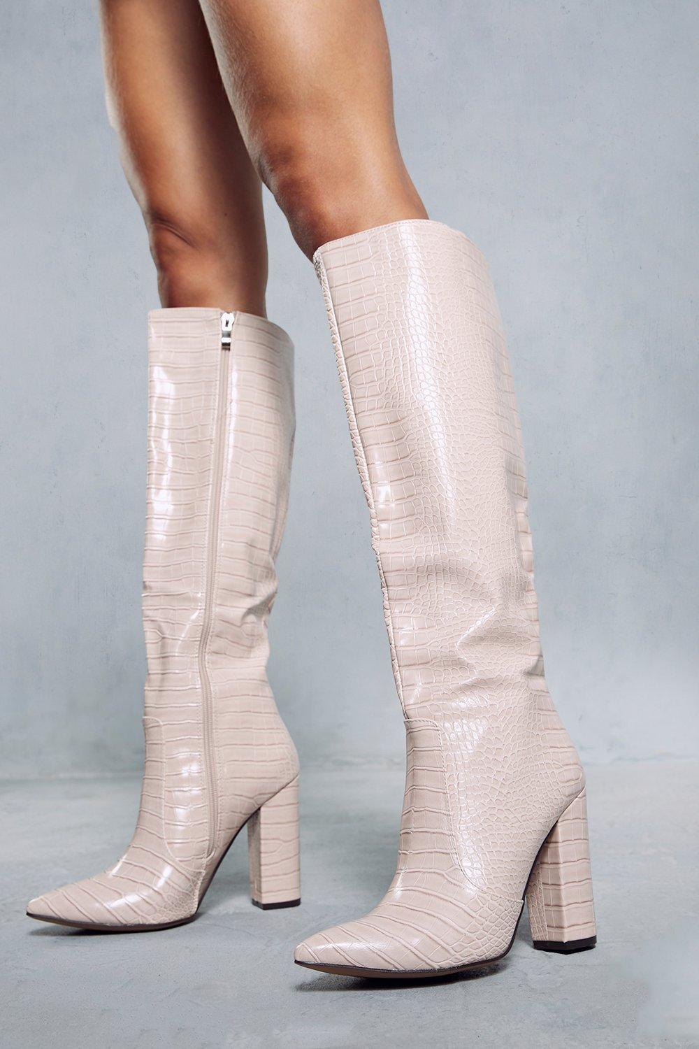 Knee high cheap boots missguided