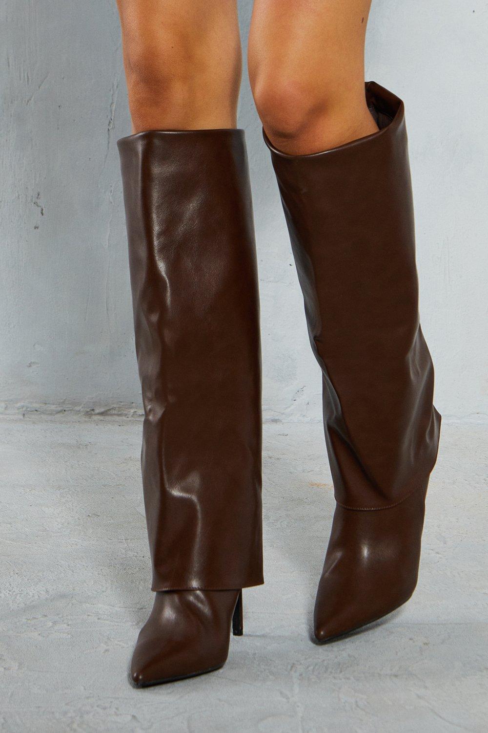 Knee high fold over 2024 boots