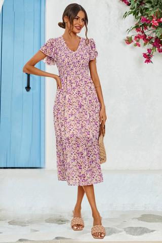 Betty dress - floral print – Miss Moneypenny Clothing