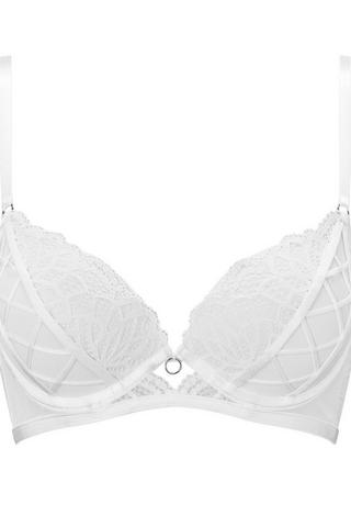 Strapless Push Up Bra Multiway Sexy Balcony Lace Padded Plunge Bras for  Women 