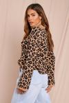 MissPap Animal Print Knitted Roll Neck Jumper thumbnail 3