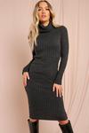 MissPap Knitted Turtle Neck Midaxi Dress thumbnail 3