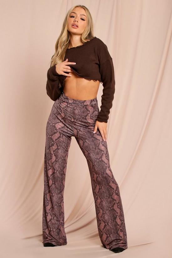 MissPap Printed Soft Touch Wide Leg Trousers 1