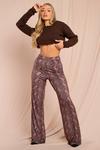 MissPap Printed Soft Touch Wide Leg Trousers thumbnail 3