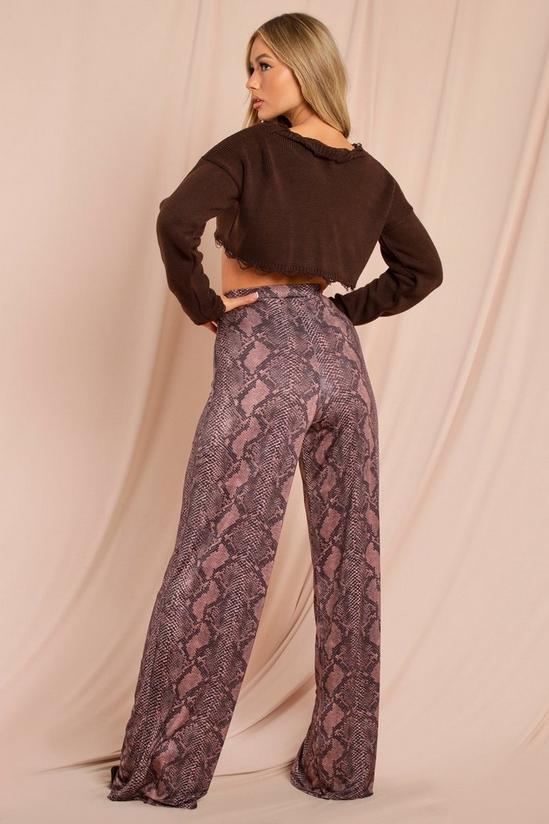 MissPap Printed Soft Touch Wide Leg Trousers 4