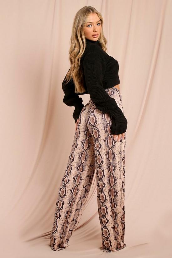 MissPap Printed Soft Touch Wide Leg Trousers 4
