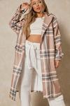 MissPap Checked Collared Belted Trench Coat thumbnail 1