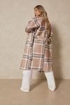 MissPap Checked Collared Belted Trench Coat thumbnail 3
