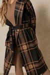 MissPap Checked Collared Belted Trench Coat thumbnail 2