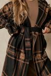 MissPap Checked Collared Belted Trench Coat thumbnail 5