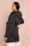 MissPap Faux Fur Lined Oversized Hooded Parka thumbnail 3