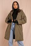 MissPap Faux Fur Lined Oversized Hooded Parka thumbnail 3