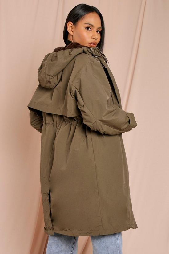 MissPap Faux Fur Lined Oversized Hooded Parka 4