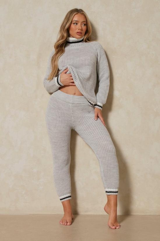 MissPap Stripe Detail Roll Neck Knitted Co Ord Set 1