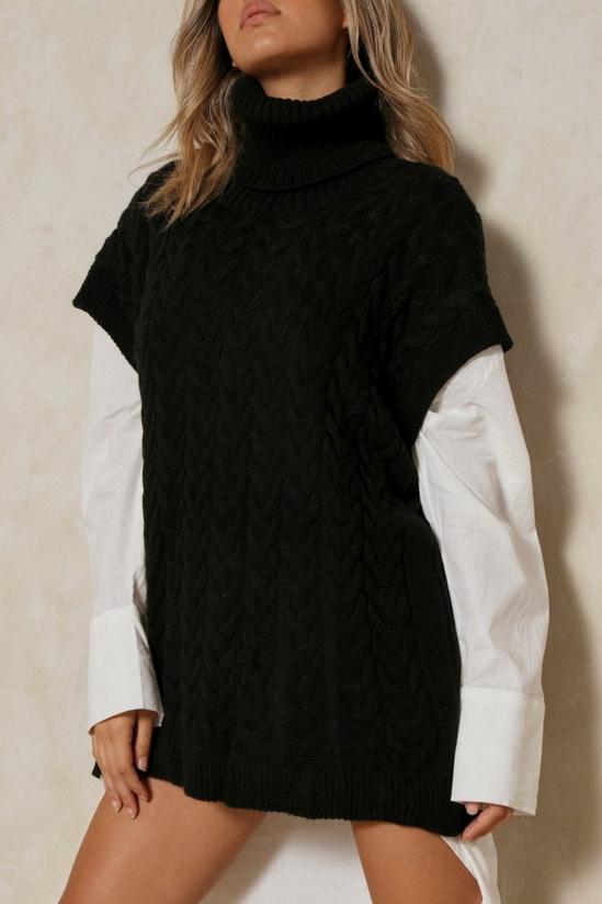 MissPap Cable Knit Roll Neck Jumper and Shirt 2