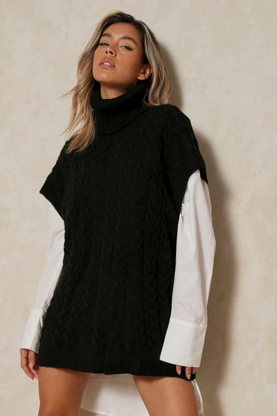 MissPap Cable Knit Roll Neck Jumper and Shirt 4