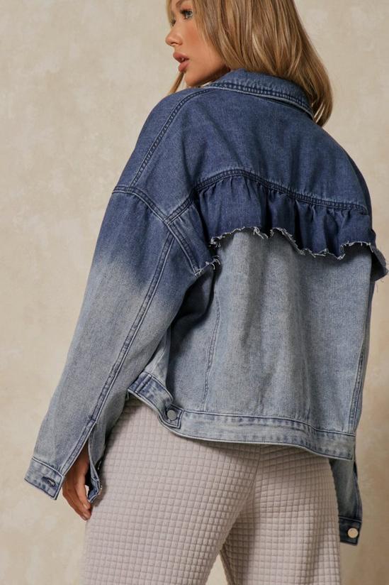 MissPap Ombre Denim Jacket With Ruffle Back 1