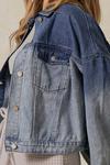 MissPap Ombre Denim Jacket With Ruffle Back thumbnail 2