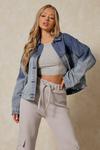 MissPap Ombre Denim Jacket With Ruffle Back thumbnail 3