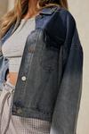 MissPap Ombre Denim Jacket With Ruffle Back thumbnail 5