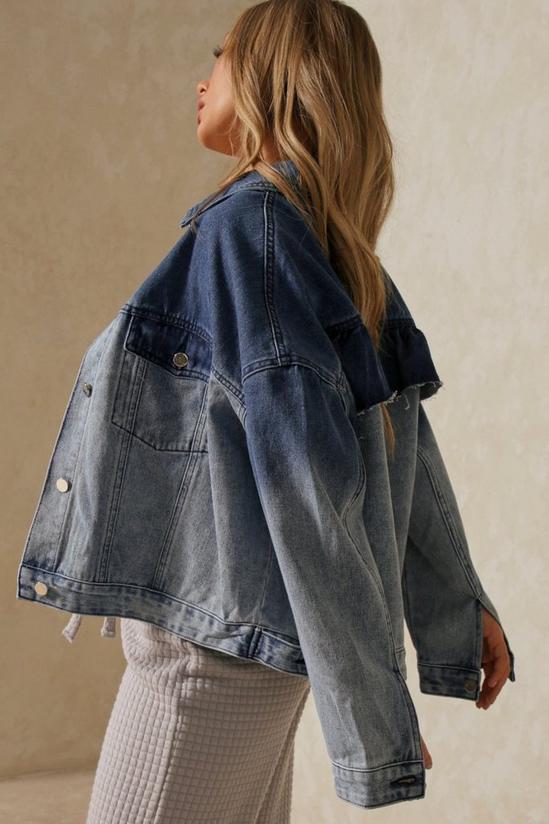 MissPap Ombre Denim Jacket With Ruffle Back 6