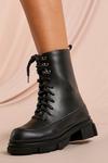 MissPap Leather Look Textured Chunky Ankle Boots thumbnail 2