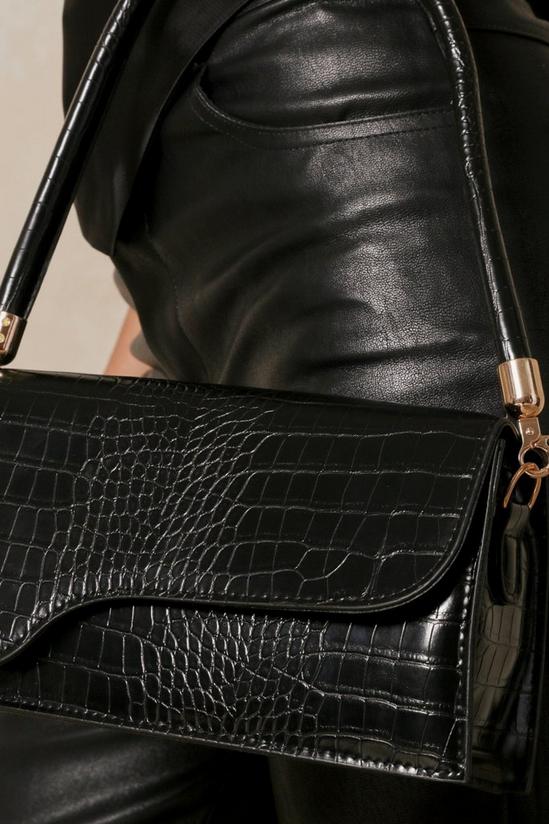 MissPap Croc Leather Look Shoulder Bag 2
