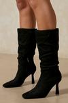 MissPap Ruched Knee High Boot thumbnail 1