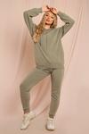 MissPap Knitted Lounge Set With Seam Detail Jogger thumbnail 3