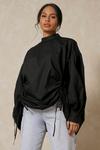 MissPap High Neck Ruched Front Shirt thumbnail 1