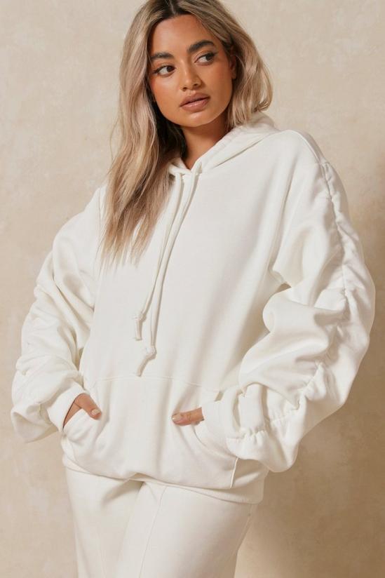 MissPap Oversized Ruched Arm Hoodie 1
