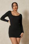 MissPap Knitted Seam Detail Cupped Mini Dress thumbnail 1