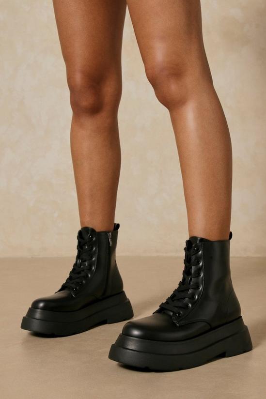 MissPap Chunky Platform Lace Up Ankle Boots 1