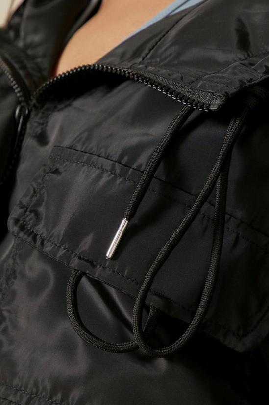 MissPap Drawstring Detail Hooded Windbreaker Jacket 6