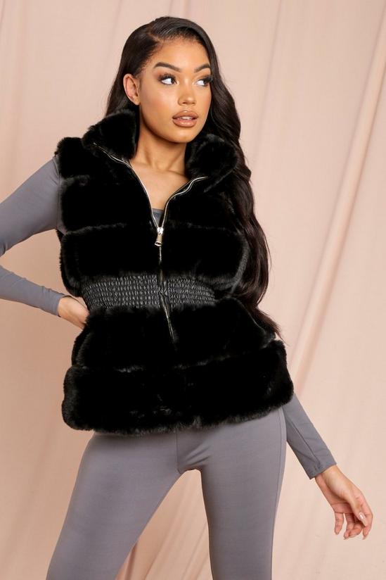 MissPap Faux Fur Sleeveless Jacket 1