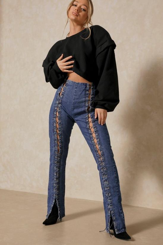 MissPap Lace Up Detail Skinny Fit Jean 1