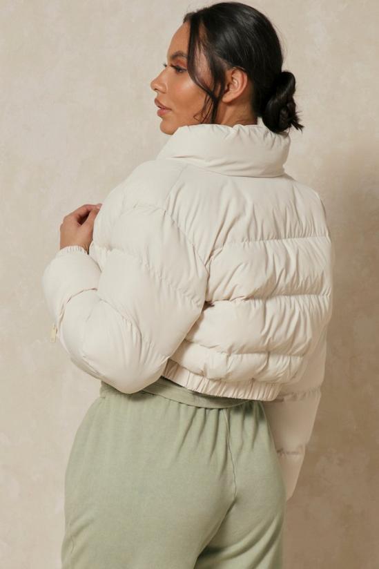 MissPap Funnel Neck Cropped Puffer Jacket 3