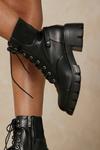 MissPap Ribbed Detail Lace Up Ankle Boots thumbnail 2