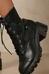 MissPap Ribbed Detail Lace Up Ankle Boots thumbnail 3