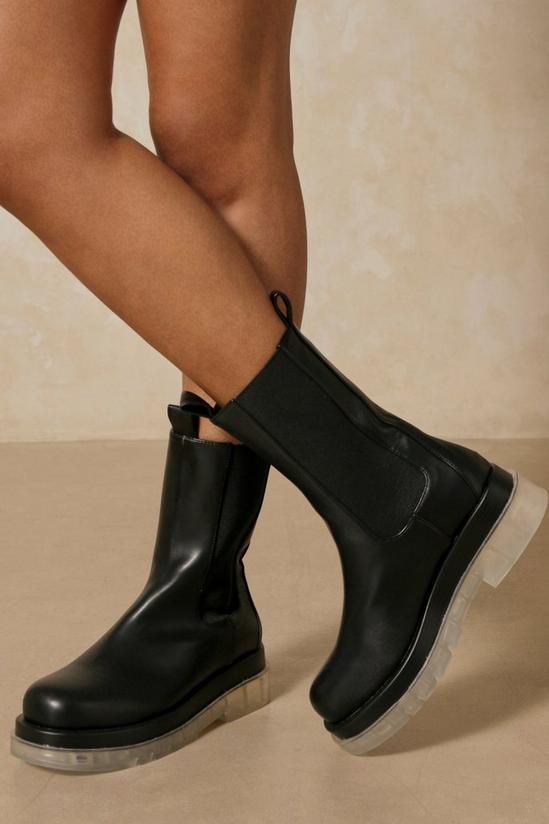 MissPap Leather Look Rubber Sole Ankle Boots 1