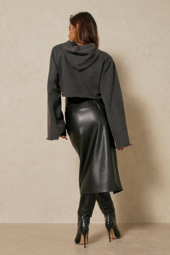 MissPap Leather Look Split Side Wrap Waist Mini Skirt 3