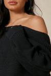 MissPap Off Shoulder Chunky Rib Knitted Top thumbnail 2