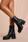MissPap Lace Up Chunky Heeled Ankle Boot thumbnail 1