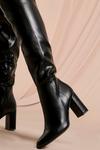 MissPap Leather Look Pointed Knee High Boot thumbnail 2